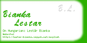 bianka lestar business card