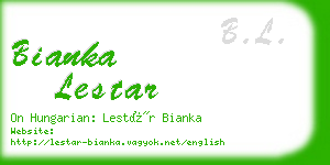 bianka lestar business card